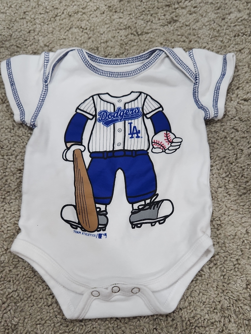 LA White & Blue Baby One-Piece Bodysuit